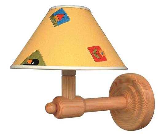 Lampa ścienna kinkiet 1X40W E14 biały drewno BAMBI 21-68562