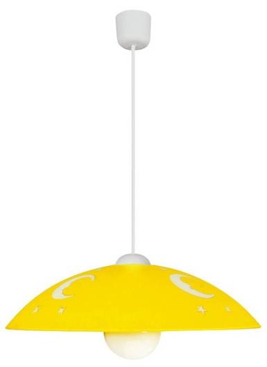 Lampa wisząca żółta dziecięca księżyc na lince 31-30064
